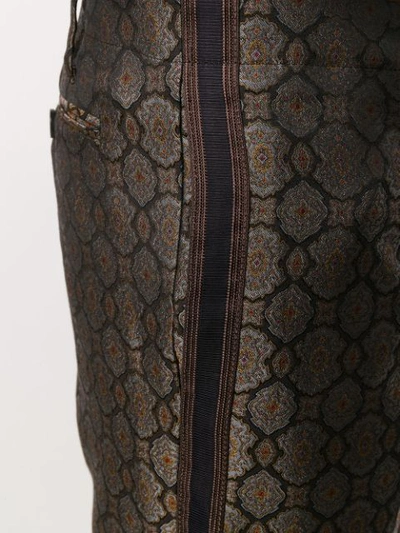 Shop Etro Patterned Wide Leg Trousers In Neutrals