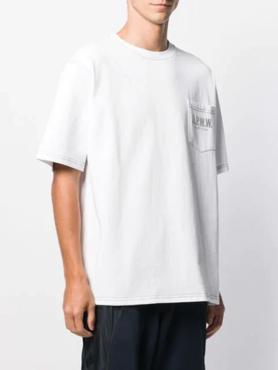 Shop Upww Contrast Stitch T-shirt In White