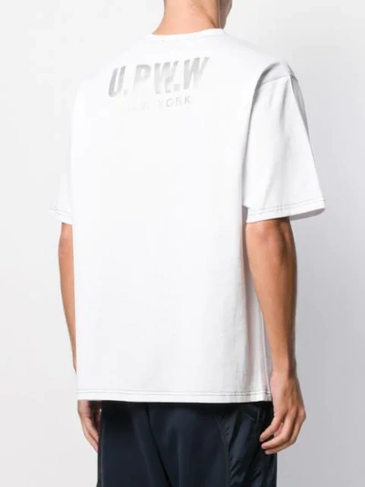 Shop Upww Contrast Stitch T-shirt In White
