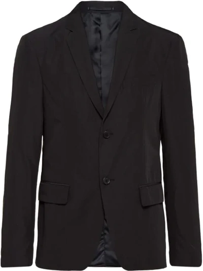 Shop Prada Single-breasted Slim-fit Blazer In Black