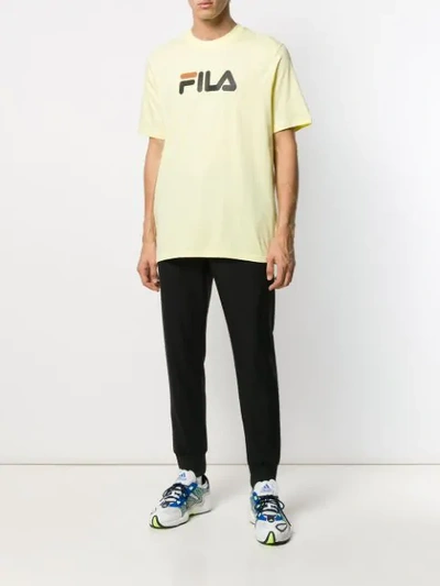 Shop Fila Logo Print T-shirt In Yellow