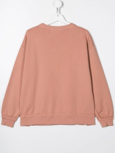 Shop Andorine Teen Embroidered Sweatshirt In Pink