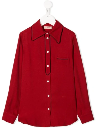 Shop N°21 Pointed Collar Shirt In Red