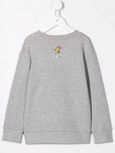 Shop Gucci Graphic Print Sweatshirt In Grey