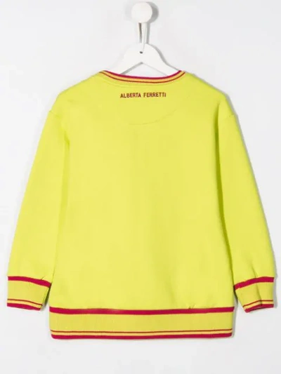 Shop Alberta Ferretti Monday Sequin Detail Sweatshirt In Yellow