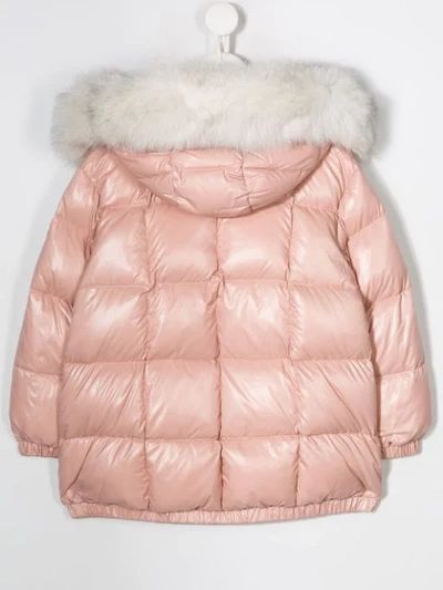 Shop Moncler Hooded Padded Jacket In Pink
