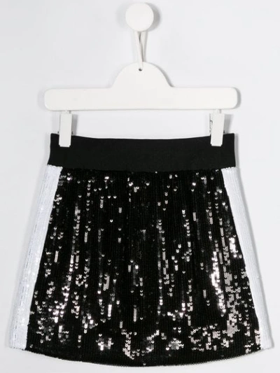 Shop Alberta Ferretti Sequin Skirt In Black