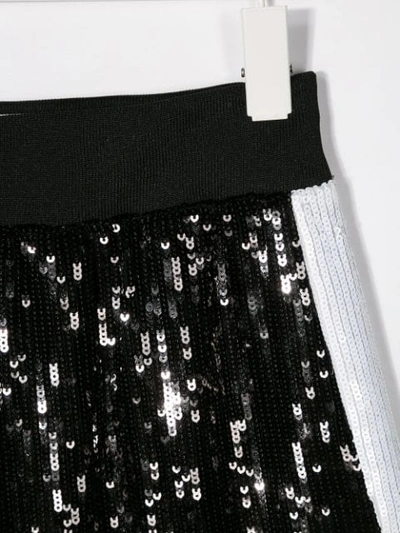 Shop Alberta Ferretti Sequin Skirt In Black