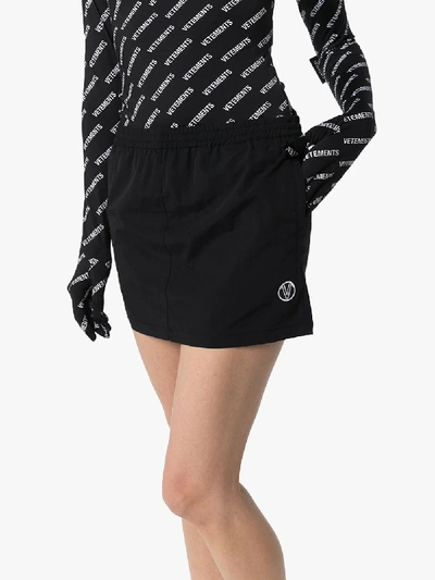 Shop Vetements Tracksuit Skirt In Black