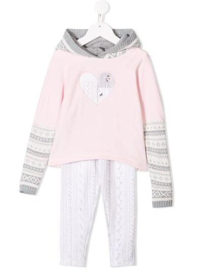 Shop Lapin House Heart Patch Tracksuit Set In Grey