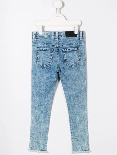 Shop Andorine Skinny-jeans Mit Bleached-effekt In Blue