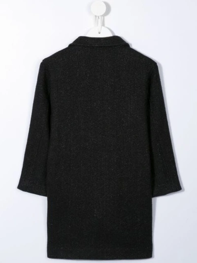 Shop Album Di Famiglia Long Coat In Black