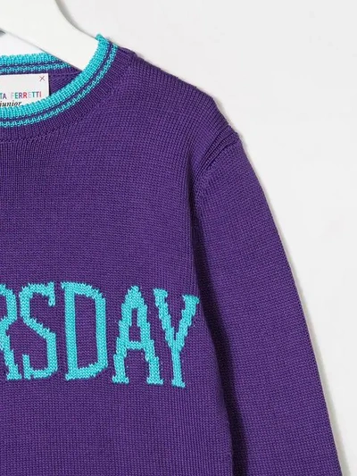 Shop Alberta Ferretti Thursday Sweater In Purple