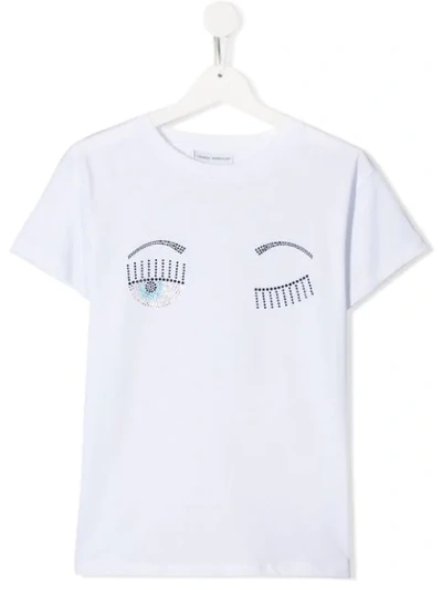 Shop Chiara Ferragni Flirting Eyes T-shirt In White