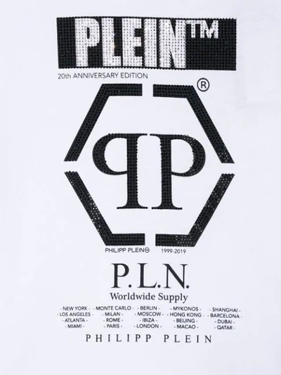 Shop Philipp Plein Junior 20th Anniversary T-shirt In White