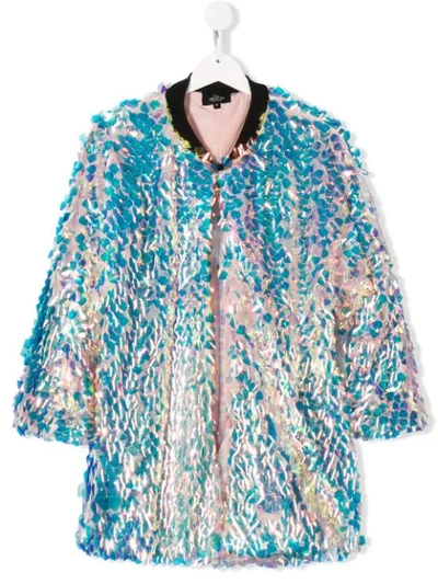 Shop Andorine Sequin Embellished Cape Jacket In Pink