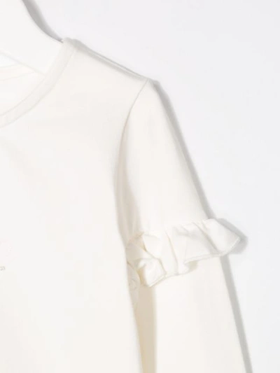 Shop Lapin House Ruffle Trim Jersey T-shirt In White