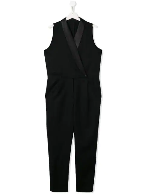 tuxedo jumpsuit black