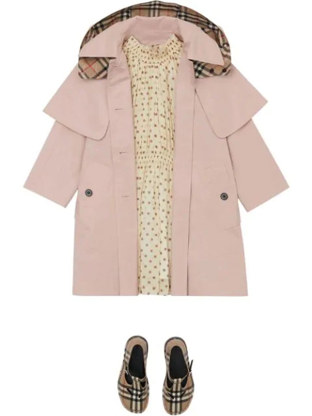 Burberry Teen Detachable Hood Showerproof Cotton Swing Coat In Pink ModeSens
