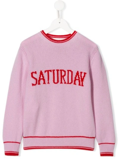 Shop Alberta Ferretti Teen Saturday Soft Knit Jumper In Pink