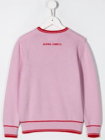 Shop Alberta Ferretti Teen Saturday Soft Knit Jumper In Pink