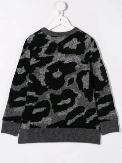Shop Stella Mccartney Camouflage Intarsia Sweater In Grey