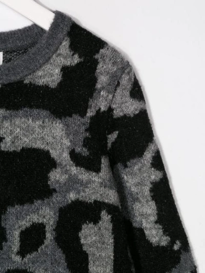 Shop Stella Mccartney Camouflage Intarsia Sweater In Grey