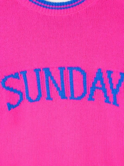 Shop Alberta Ferretti Sunday Knitted Sweater In Pink