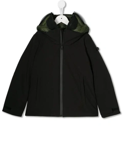 Shop Ai Riders On The Storm Short Hooded Jacket In Green