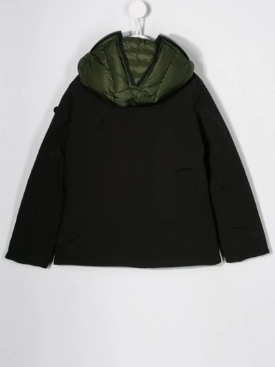 Shop Ai Riders On The Storm Short Hooded Jacket In Green