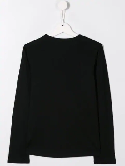 Shop Givenchy Teen Logo Jersey Top In Black