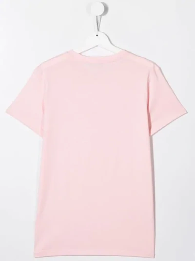 Shop Balmain Logo Print T-shirt In Pink