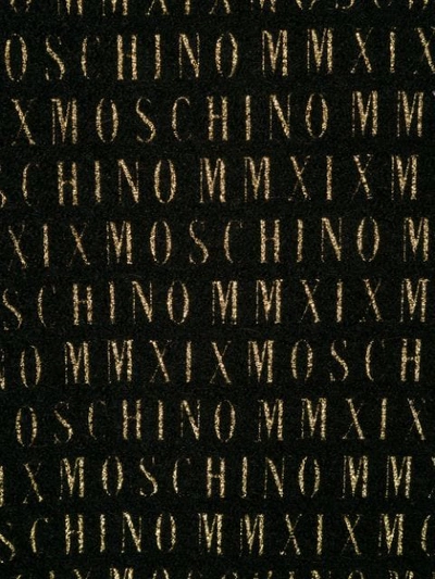 Shop Moschino Logo Print Shift Dress In Black