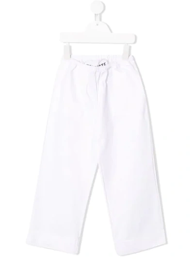 Shop Touriste Classic Straight-leg Trousers In White