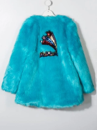 Shop Msgm Shooting Star Jacket In Blue