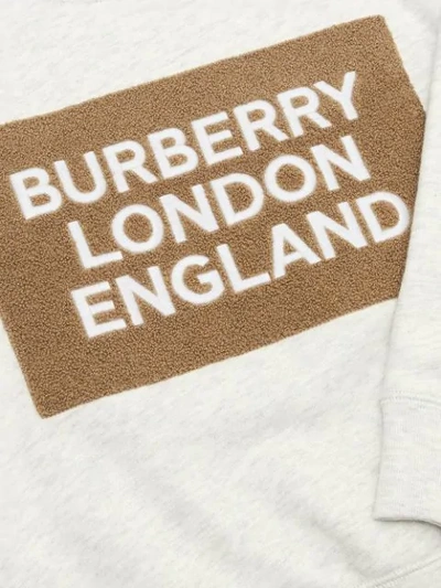 Shop Burberry Logo Detail Jersey Sweatshirt In White