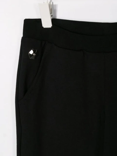 Shop Philipp Plein Junior Teen Straight-leg Trousers In Black