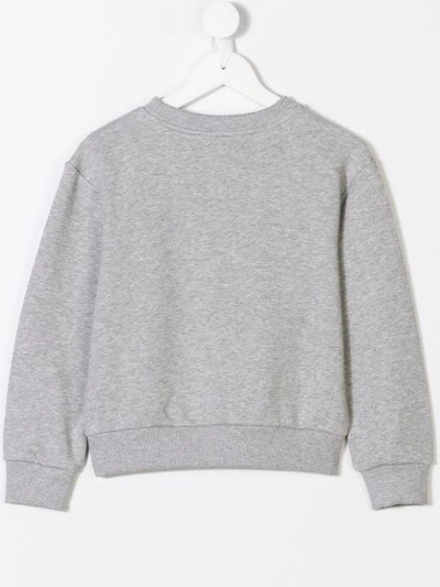 Shop Gucci Bow Print Sweatshirt In Grey