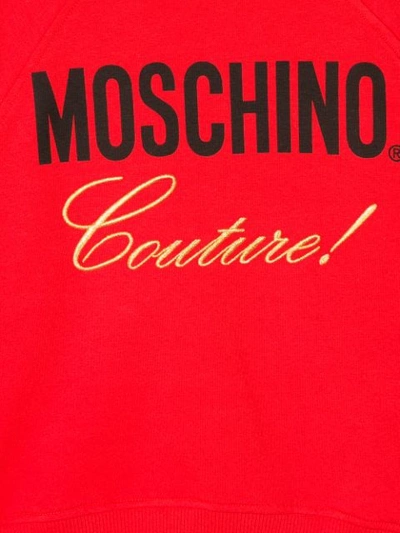 Shop Moschino Couture Sweatshirt In Red