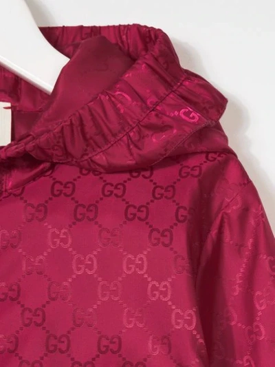 Shop Gucci Gg Supreme Rain Jacket In Pink