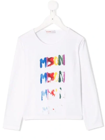 Shop Missoni Printed Cotton T-shirt In White