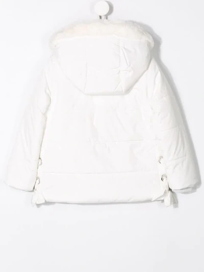 Shop Lapin House Fur Hooded Jacket In White