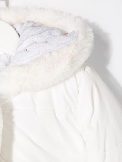 Shop Lapin House Fur Hooded Jacket In White