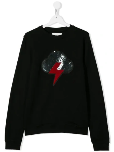 Shop Alberta Ferretti Printed Sweater In Black