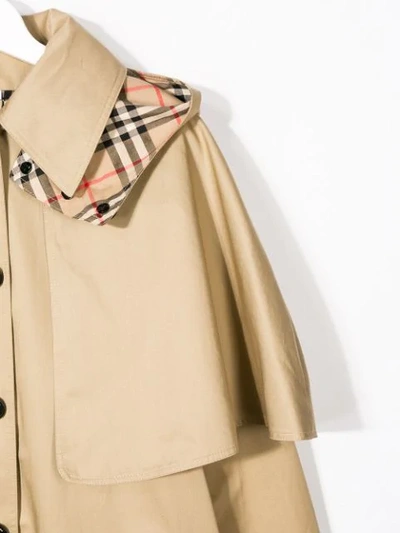 Shop Burberry Bethel Layered Trench Coat In Neutrals