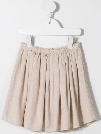 Shop Velveteen Chrissy Buttoned Skirt In Brown