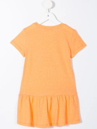 Shop Kenzo Tiger Print T-shirt Dress In Orange