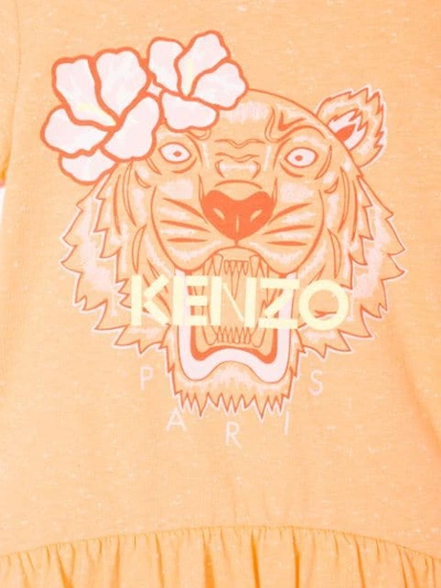 Shop Kenzo Tiger Print T-shirt Dress In Orange