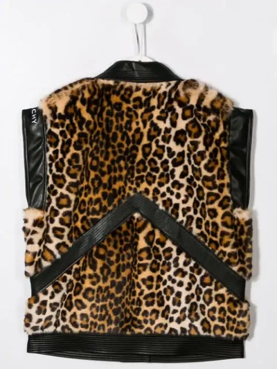 Shop Givenchy Leopard Print Gilet In Brown