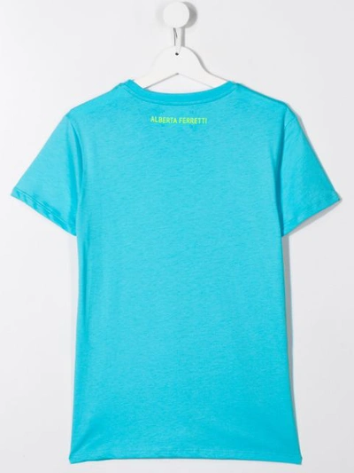 Shop Alberta Ferretti Teen Tuesday Slogan T-shirt In Blue